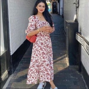 Zara floral midi dress